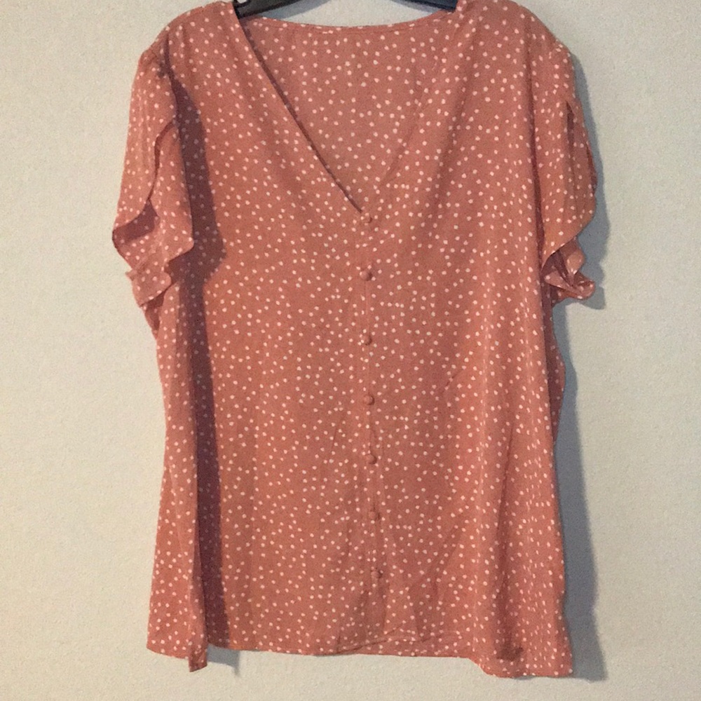 Pink Polka Dot Blouse